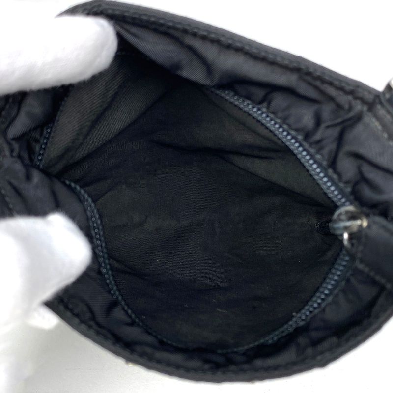 Prada Logo Plate Shoulder Bag Crossbody Mini Shoulder Bag Nylon Nero (Black)