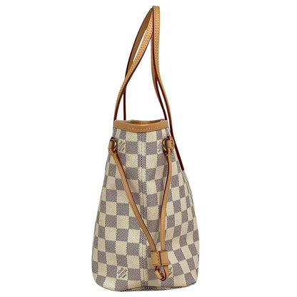 Louis Vuitton Neverfull PM Handbag Tote Bag Damier Azure White N41362 Women