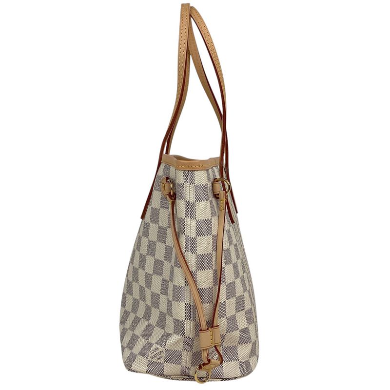 Louis Vuitton Neverfull PM Handbag Tote Bag Damier Azure White N41362 Women