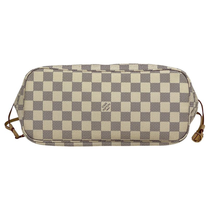 Louis Vuitton Neverfull PM Handbag Tote Bag Damier Azure White N41362 Women