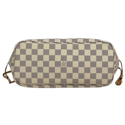Louis Vuitton Neverfull PM Handbag Tote Bag Damier Azure White N41362 Women
