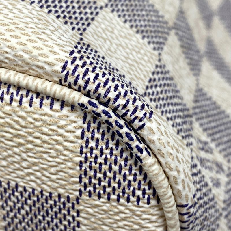 Louis Vuitton Neverfull PM Handbag Tote Bag Damier Azure White N41362 Women