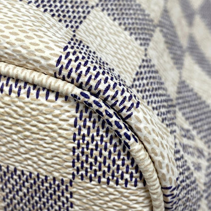 Louis Vuitton Neverfull PM Handbag Tote Bag Damier Azure White N41362 Women