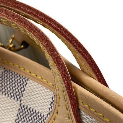 Louis Vuitton Neverfull PM Handbag Tote Bag Damier Azure White N41362 Women