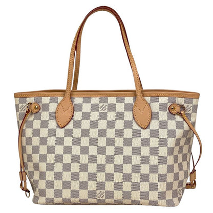 Louis Vuitton Neverfull PM Handbag Tote Bag Damier Azure White N41362 Women