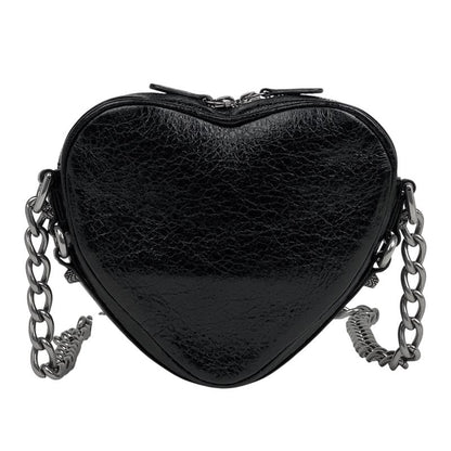 Balenciaga le Cagor Shoulder Bag Heart Shoulder Bag Leather Black 722781 Women