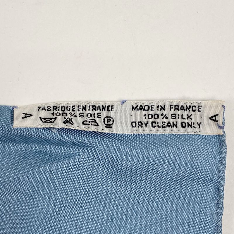 Hermes Carré 90 Europe Scarf Silk Light Blue Multicolor Women