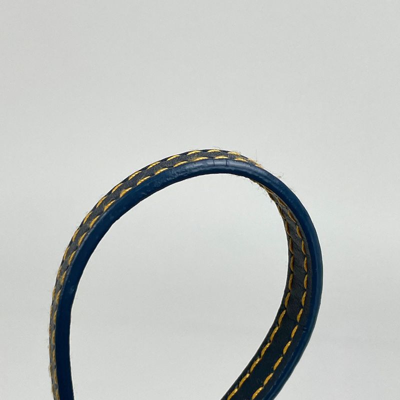 Christian Dior Trotter Pattern Saddle Bag One Shoulder Handbag Canvas Navy Women