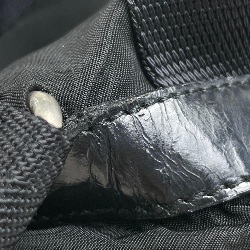 Prada Logo Plate Backpack Sac Rucksack Backpack Nylon Nero (Black) B2811 Women