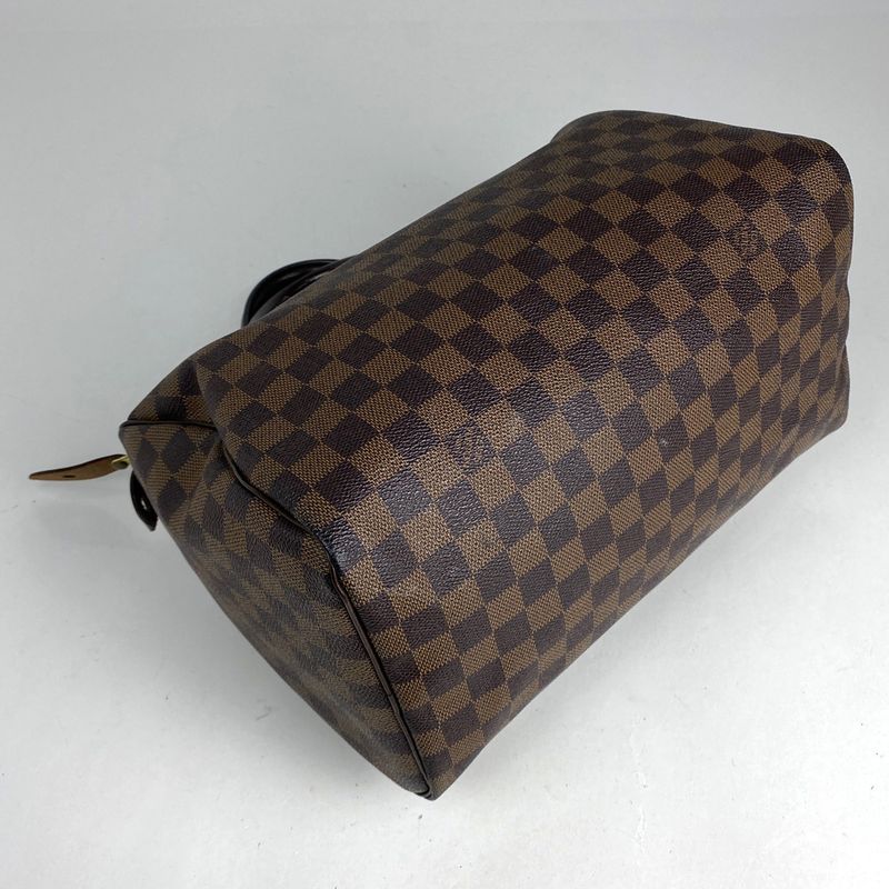 Louis Vuitton Speedy 30 Handbag Boston Commuter Shopping Handbag Damier Brown