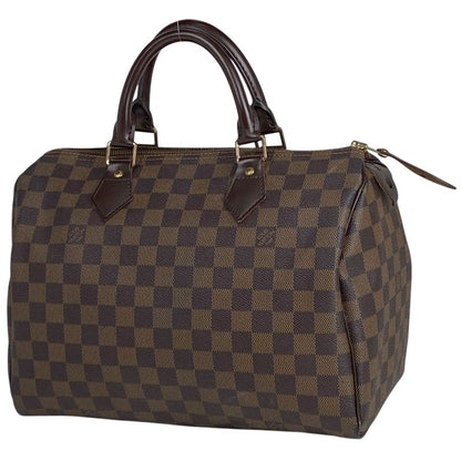 Louis Vuitton Speedy 30 Handbag Boston Commuter Shopping Handbag Damier Brown