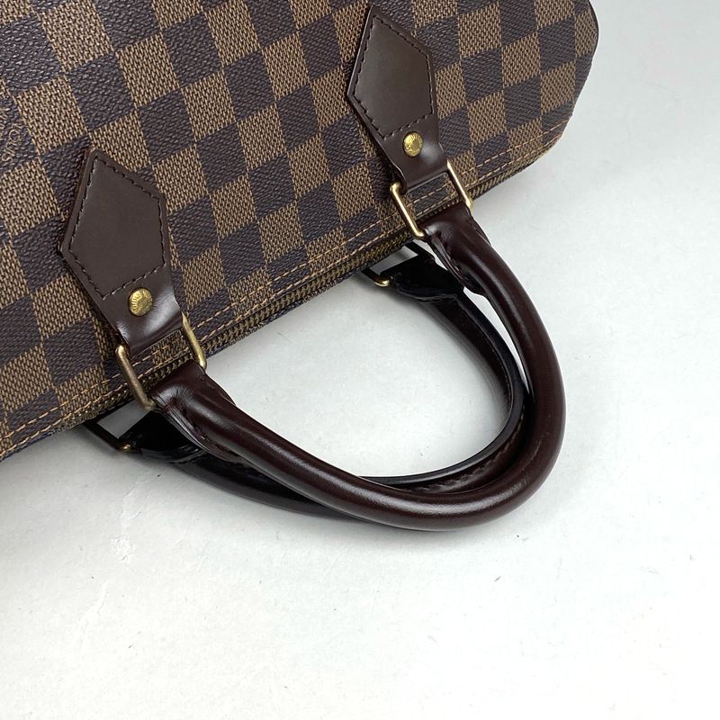 Louis Vuitton Speedy 30 Handbag Boston Commuter Shopping Handbag Damier Brown
