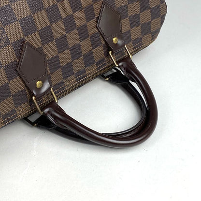Louis Vuitton Speedy 30 Handbag Boston Commuter Shopping Handbag Damier Brown