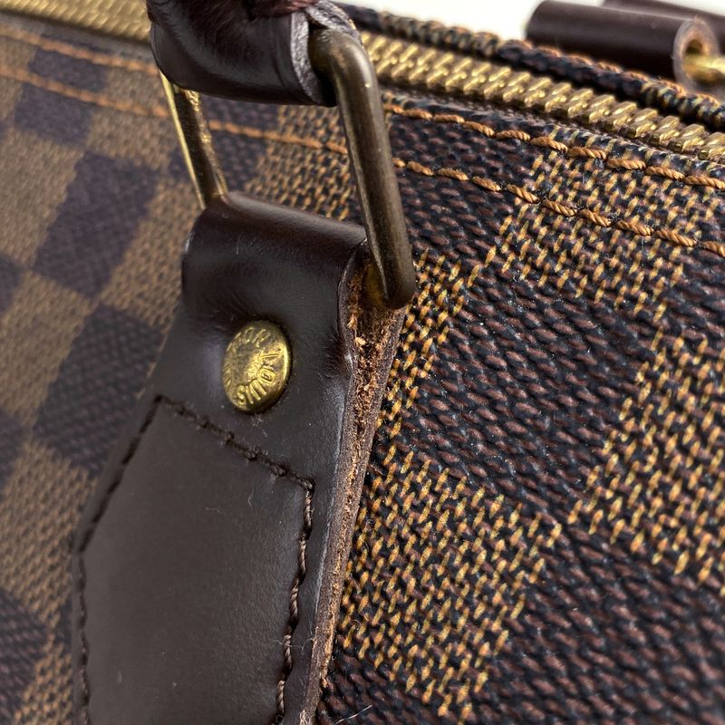 Louis Vuitton Speedy 30 Handbag Boston Commuter Shopping Handbag Damier Brown