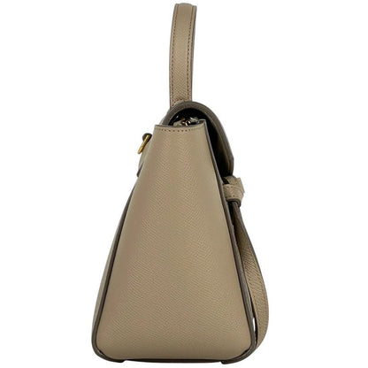 Celine Belt Bag Nano 2way Shoulder Bag Handbag Leather Beige Women