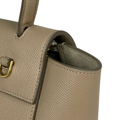 Celine Belt Bag Nano 2way Shoulder Bag Handbag Leather Beige Women