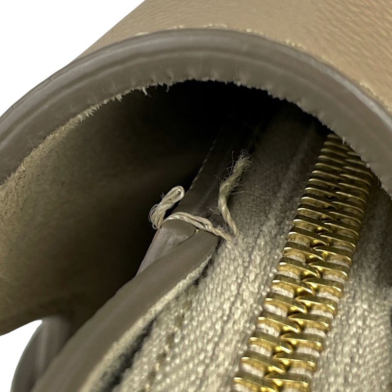 Celine Belt Bag Nano 2way Shoulder Bag Handbag Leather Beige Women