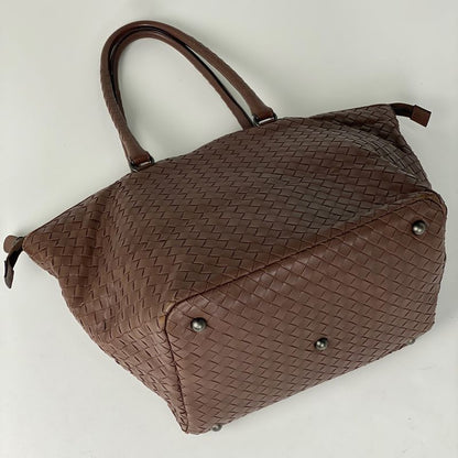 Bottega Veneta Veneta Intrecciato Tote Bag Shoulder Bag Tote Leather Brown Women