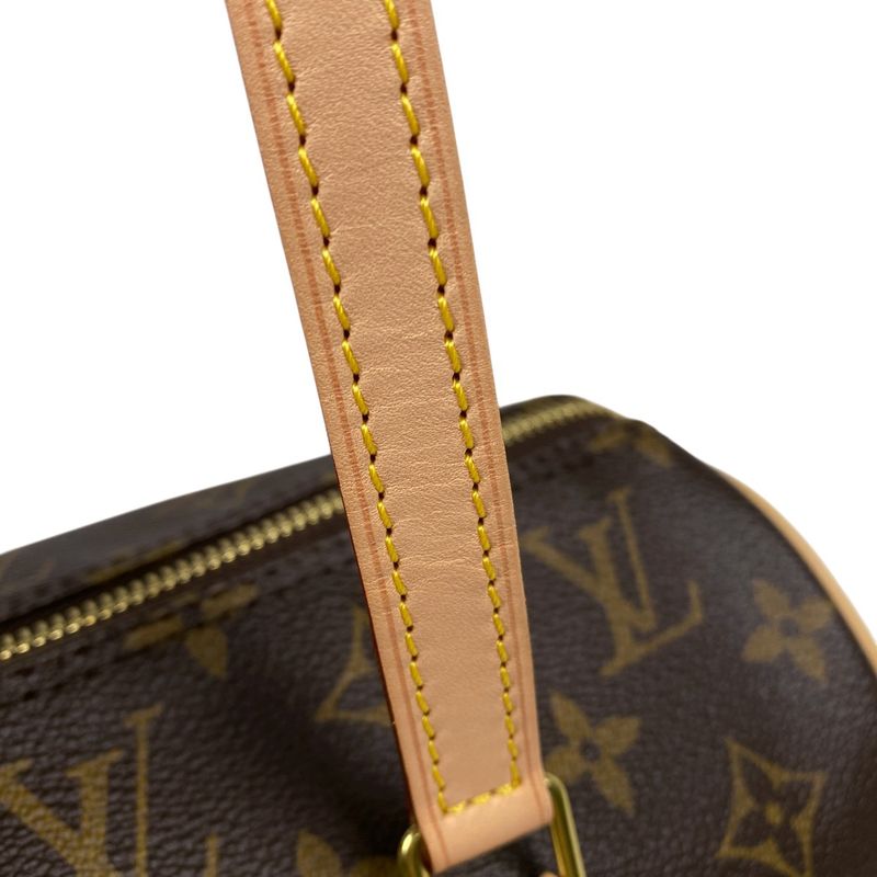 Louis Vuitton Papillon Barrel Bag Tube Shape Shoulder Handbag Monogram Brown