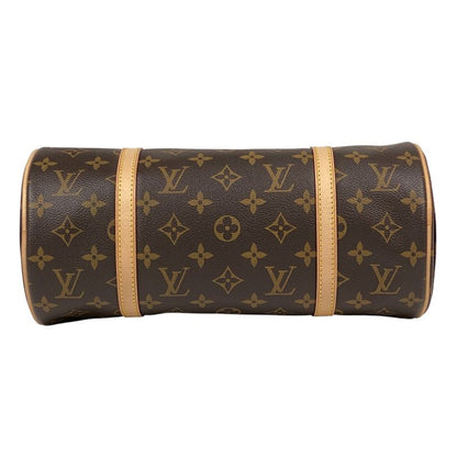 Louis Vuitton Papillon Barrel Bag Tube Shape Shoulder Handbag Monogram Brown
