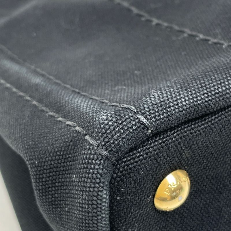 Prada Canapa Tote 2way Shoulder Bag Tote Canvas Nero (Black) Women