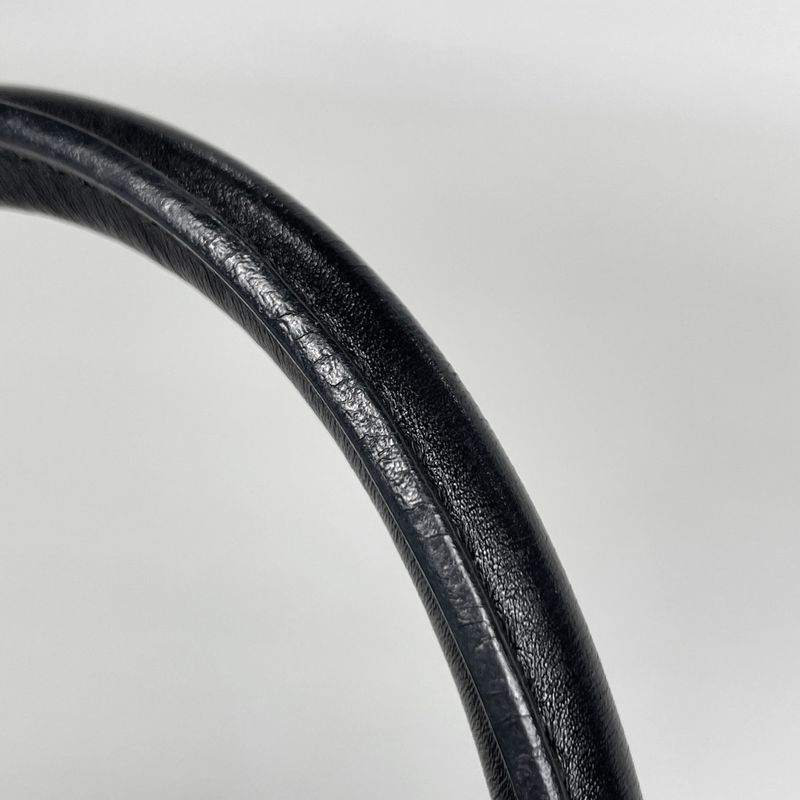 Celine Macadam Pattern Handbag Coated Canvas Black Women