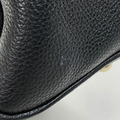 Gucci Soho Handbag Interlocking G Handbag Leather Black 336751 Women