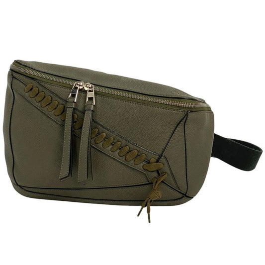 Loewe Puzzle S Ring Bag Khaki Body Bag Leather Green Beige Men's