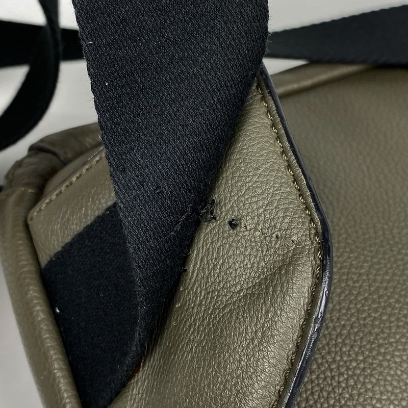 Loewe Puzzle S Ring Bag Khaki Body Bag Leather Green Beige Men's