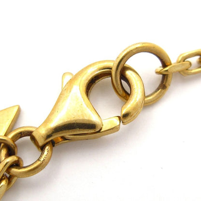 Prada Necklace Gold And Black Triangle Logo