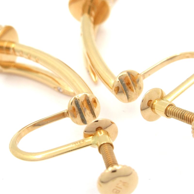 Cartier Earring Juste Un Clou 18K Pink Gold X Diamonds 28P Diamond Clasp