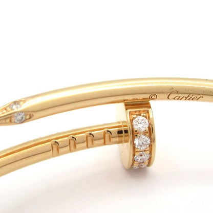 Cartier Earring Juste Un Clou 18K Pink Gold X Diamonds 28P Diamond Clasp