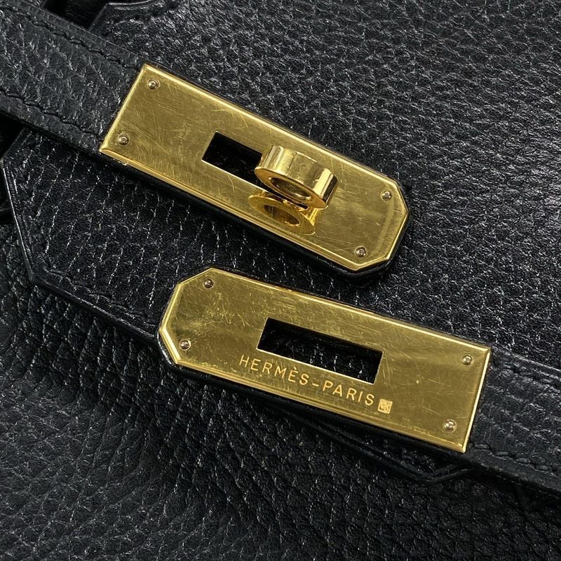 Hermes Haut À Courroies HAC 32 Black Gold Hardware