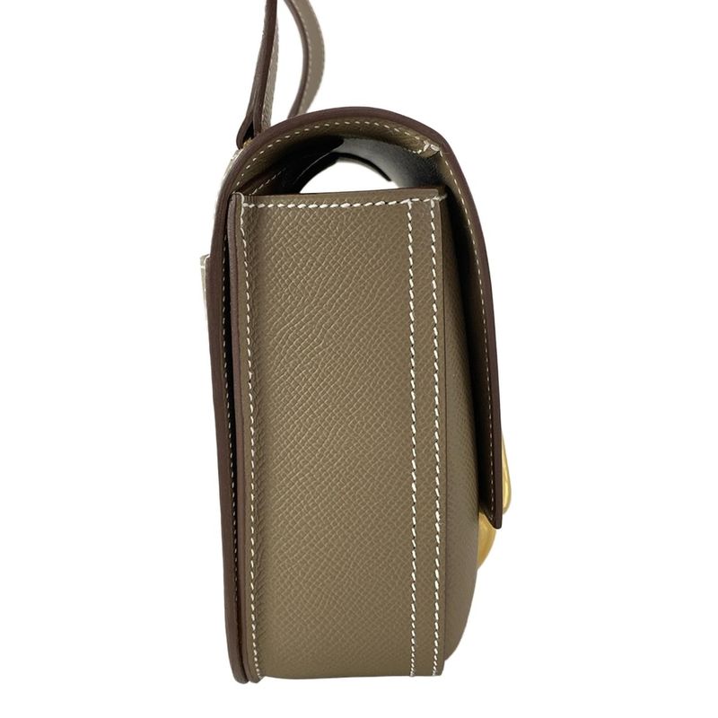 Hermes Shoulder Bag Della Cavalleria Etoupe Gold Hardware