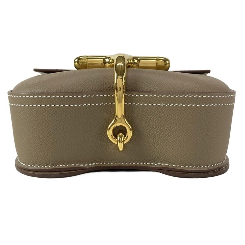 Hermes Shoulder Bag Della Cavalleria Etoupe Gold Hardware