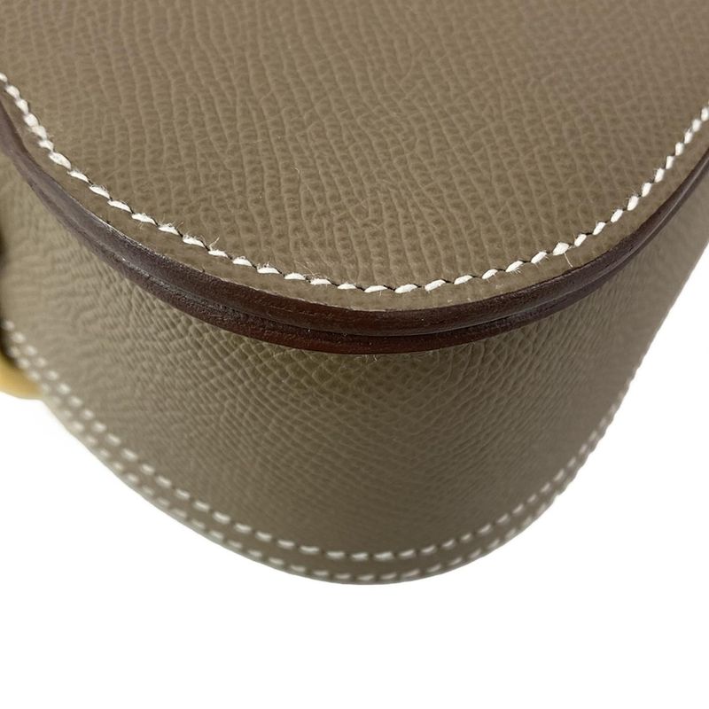 Hermes Shoulder Bag Della Cavalleria Etoupe Gold Hardware