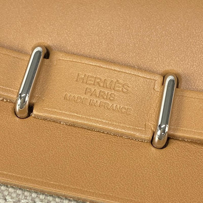Hermes Shoulder Bag Herbag Her Bag Zip 20 Beige And Natural Sable Silver