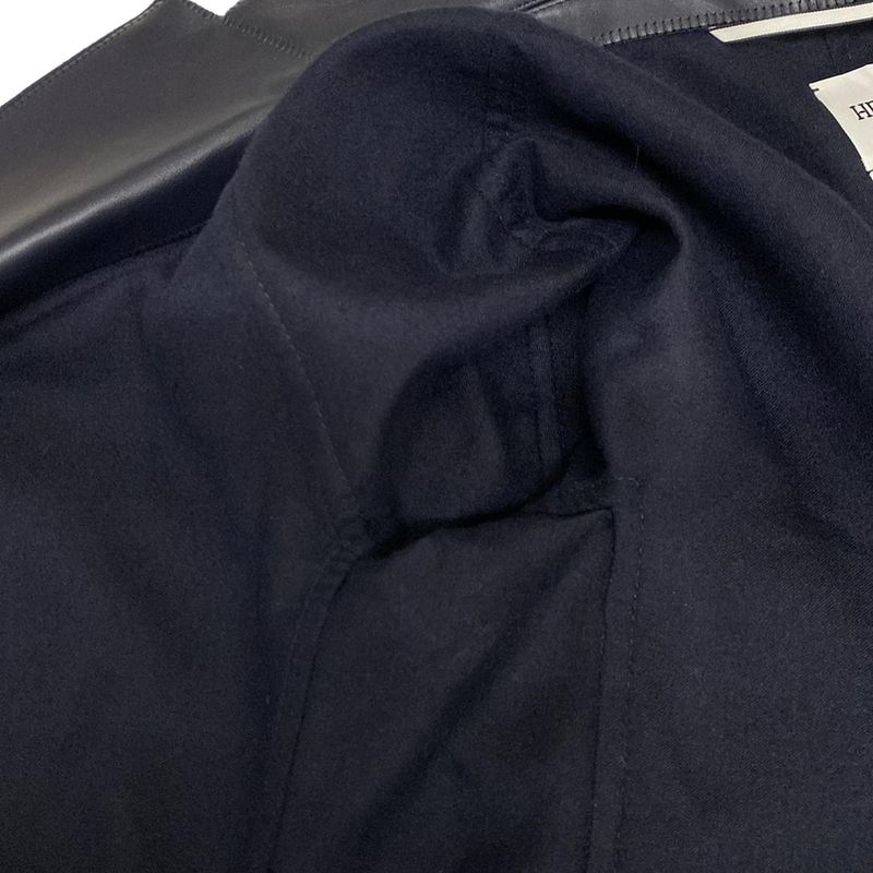 Hermes Coat Size 34 S Women - 4e0189dl Dark Navy And Black Soft Tilt Lambleather