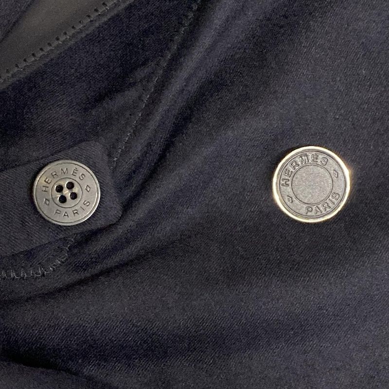Hermes Coat Size 34 S Women - 4e0189dl Dark Navy And Black Soft Tilt Lambleather