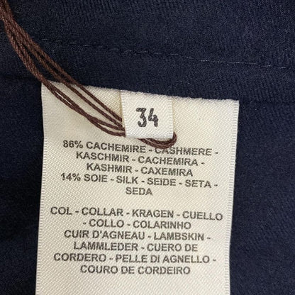 Hermes Coat Size 34 S Women - 4e0189dl Dark Navy And Black Soft Tilt Lambleather