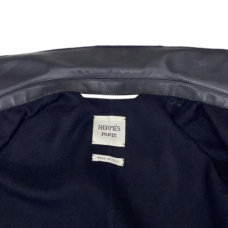 Hermes Coat Size 34 S Women - 4e0189dl Dark Navy And Black Soft Tilt Lambleather