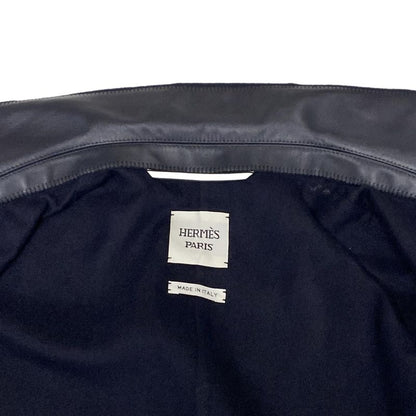 Hermes Coat Size 34 S Women - 4e0189dl Dark Navy And Black Soft Tilt Lambleather
