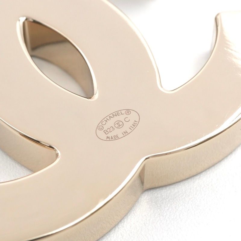 Chanel Brooch Corsage Gold Black Pink Here Mark Bicolor