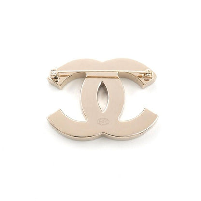 Chanel Brooch Corsage Gold Black Pink Here Mark Bicolor