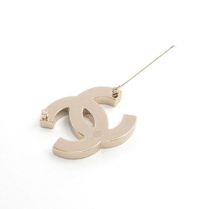 Chanel Brooch Corsage Gold Black Pink Here Mark Bicolor