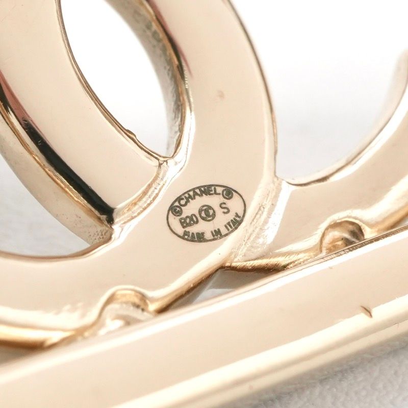 Chanel Brooch Corsage Gold Here Mark Rhinestone Pearl