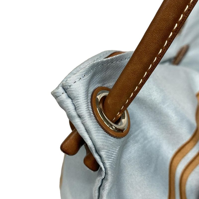 Hermes Shoulder Bag Silky City MM Light Blue X Light Brown X Multi Brides De