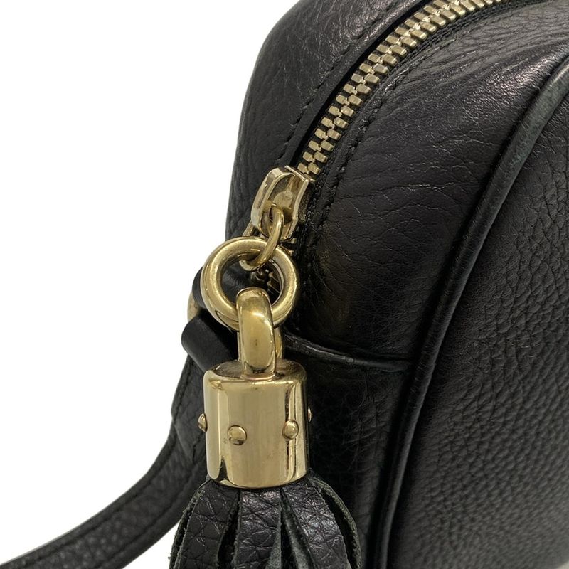 Gucci Shoulder Bag Soho 308364 Black Leather