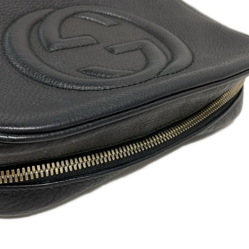 Gucci Shoulder Bag Soho 308364 Black Leather