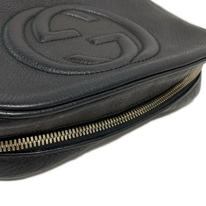 Gucci Shoulder Bag Soho 308364 Black Leather